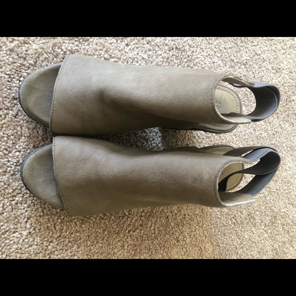 Tan block heels